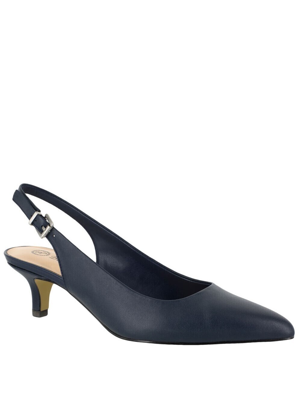 Bella Vita Wonen Shoes Scarlett Slingback Pumps Navy Leather 7W
